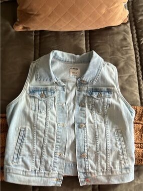 Light Blue Jean Vest Old Navy XS